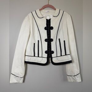 Cache Cream and Black Women's Blazer